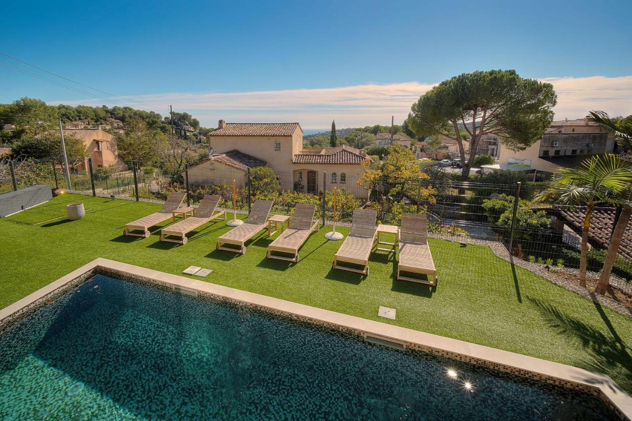 Immogroom - Superbe Villa - Piscine - Vue Mer - Parking - Clim Валлорис Экстерьер фото